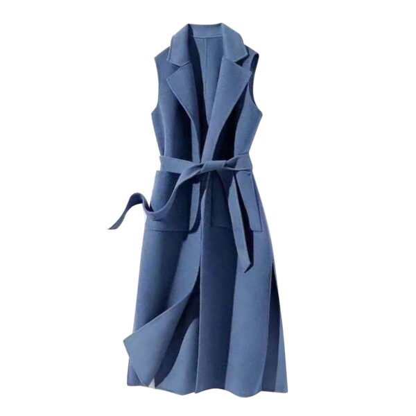 Trench Coats Women's Autumn And Winter Vest Woolen Solid Color Strap Personality Long Jacket Fall Winter Clothes L